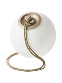 Mobiele dimbare LED hanglamp Norai met kleurverandering en afstandsbediening, Lamp: polyethyleen, Wit, beige, Ø 24 x H 24 cm