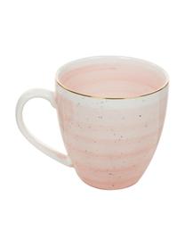 Ręcznie wykonany kubek do kawy Bella, 2 szt., Porcelana, Blady różowy, Ø 9 x W 9 cm