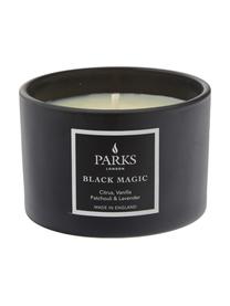 Vonná svíčka Black Magic (vanilka, pačuli & levandule), Černá, bílá, Ø 7 cm, V 5 cm