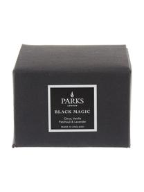 Duftkerze Black Magic (Vanille, Patchouli & Lavendel), Behälter: Glas, Schwarz, Weiß, Ø 7 x H 5 cm