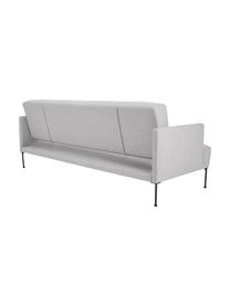 Divano letto 3 posti Fluente, Rivestimento: 80% poliestere, 20% Ramie, Struttura: legno di pino massiccio, , Piedini: metallo verniciato a polv, Tessuto grigio chiaro, Larg. 220 x Prof. 88 cm