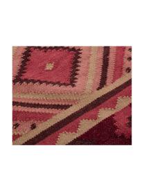 Wollteppich Gypsy im Ethno Style in Pink, 90% Wolle, 10% Baumwolle, Beerenfarben, Creme, B 200 x L 300 cm (Größe L)