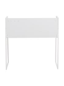 Biurko z przedziałami Camille, Korpus: płyta pilśniowa (MDF) lak, Nogi: metal lakierowany, Drewno naturalne, biały lakierowany, S 90 x G 60 cm