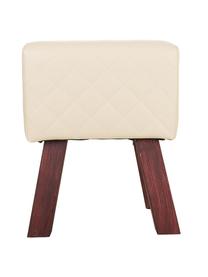 Taburete tapizado Bruni, Patas: madera, Asiento: cuero sintético, Beige, An 36 x Al 47 cm