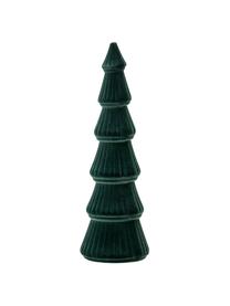 Pieza decorativa pino de terciopelo Tree, Tablero de fibras de densidad media, terciopelo de poliéster, Verde, Ø 14 x Al 20 cm