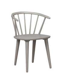 Chaises en bois à accoudoirs Carmen, design Windsor, 2 pièces, Gris clair