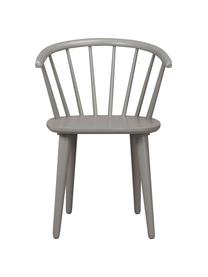 Sillas con reposabrazos de madera Windsor Carmen, 2 uds., Madera de caucho lacada, Gris claro, An 54 x Al 76 cm