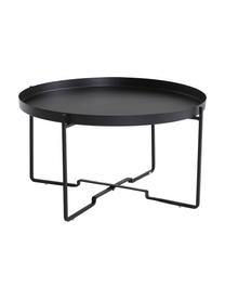 Table basse ronde métal noir George, Métal, enduit, Noir, Ø 57 x haut. 31 cm