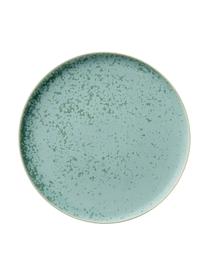 Platos postre artesanales Coppa, 2 uds., Porcelana, Verde menta, Ø 21 cm