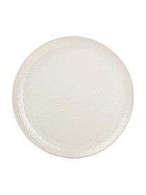 Plytký tanier so štruktúrovaným povrchom Mielo, 4 ks, Biela