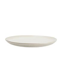 Assiette plate grès Mielo, 4 pièces, Blanc