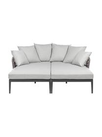 Garten-Daybed-Set Pelican, 2-tlg., Rahmen: Aluminium, pulverbeschich, Anthrazit, Hellgrau, B 182 x T 179 cm