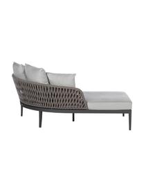 Garten-Daybed-Set Pelican, 2-tlg., Rahmen: Aluminium, pulverbeschich, Anthrazit, Hellgrau, B 182 x T 179 cm