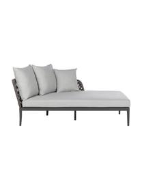 Garten-Daybed-Set Pelican, 2-tlg., Rahmen: Aluminium, pulverbeschich, Anthrazit, Hellgrau, B 182 x T 179 cm