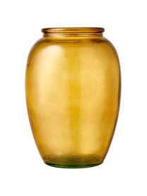 Glazen vaas Kusintha in amberkleur, Gerecycled glas, Amberkleurig, Ø 13 x H 20 cm