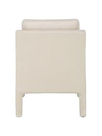 Fauteuil en velours beige Claudette, Beige, larg. 65 x prof. 75 cm