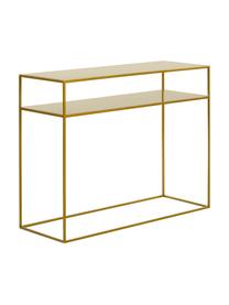 Metalen sidetable Tensio Duo in messingkleur, Gepoedercoat metaal, Messingkleurig, B 100 x D 35 cm