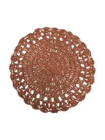 Set de table rond en fibre de papier Chocolate, 6 élém., Fibres de papier, Tons bruns, tons beiges, Ø 38 cm