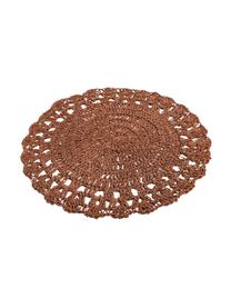 Komplet okrągłych podkładek z włókna papierowego Chocolate, 6 elem., Włókno papierowe, Odcienie brązowego, odcienie beżowego, Ø 38 cm