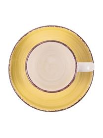 Handbemalte Espressotassen mit Untertassen Baita, 6er-Set, Steingut (Dolomitstein), handbemalt, Bunt, Ø 7 x H 6 cm, 90 ml