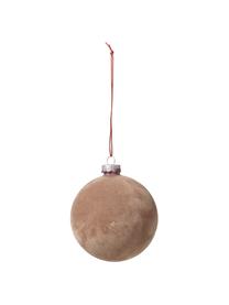 Fluwelen kerstballen Alcan Ø 8 cm, 3 stuks, Beige, Ø 8 cm