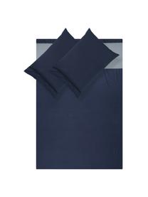 Ropa de cama de satén Charme, 4 pzas., Azul, gris azulado, Cama 180/200 cm (250 x 290 cm)