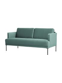 Samt-Sofa Fluente (2-Sitzer), Bezug: Samt (Hochwertiger Polyes, Gestell: Massives Kiefernholz, FSC, Samt Petrol, B 166 x T 85 cm