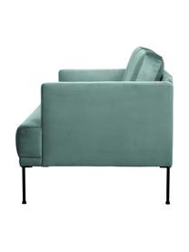 Samt-Sofa Fluente (2-Sitzer), Bezug: Samt (Hochwertiger Polyes, Gestell: Massives Kiefernholz, FSC, Samt Petrol, B 166 x T 85 cm