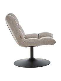 Fauteuil pivotant gris clair Bar, Tissu brun-beige