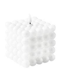 Batteriebetriebene LED-Kerze Bolle mit Flackerfunktion, Wachs, Kunststoff, Weiß, B 10 x H 13 cm