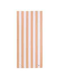 Ręcznik plażowy z mikrofibry Cabana, Pomarańczowy, biały, S 90 x D 200 cm