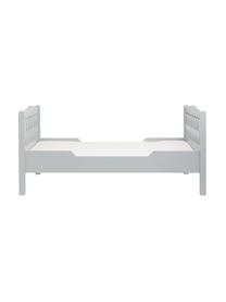 Cama infantil de madera gris para niños Harlequin, Madera de pino, tablero de fibras de densidad media (MDF), pintado con pintura libre de COV, Gris, An 100 x L 170 cm