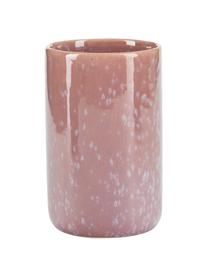 Vaso cepillo de dientes de cerámica Mineral, Cerámica, Lila, rosa, Ø 8 x Al 12 cm