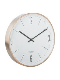 Reloj de pared Couture, Aluminio, Oro, blanco, Ø 30 cm