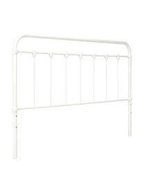 Zagłówek do łóżka z metalu Industrial, Metal malowany proszkowo, Biały, S 189 x W 114 cm