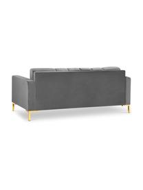 Sofa z aksamitu Mamaia (2-osobowa), Tapicerka: 100% aksamit poliestrowy , Nogi: metal powlekany, Jasnoszary aksamit, S 152 x G 92 cm