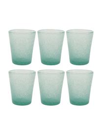 Bicchiere acqua in vetro soffiato Cancun 6 pz, Vetro soffiato, Verde, Ø 9 x Alt. 10 cm