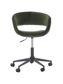 Zamatová otočná kancelárska  stolička Grace, Zamatová lesná zelená, Š 56 x H 54 cm