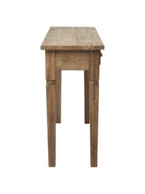 Drevený konzolový stolík so zásuvkou Elea, Mangové drevo, Š 140 x V 81 cm