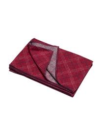 Plaid Karol, Bekleding: 85% katoen, 8% viscose, 7, Rood, wit, donkergrijs, 140 x 200 cm