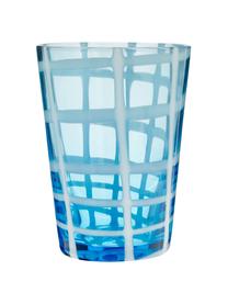 Vasos de vidrio soplados artesanalmente Melting Pot Sea, 6 uds., Vidrio, Azul, transparente, Ø 7-9 x Al 9-11 cm, 250-440 ml