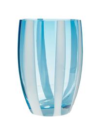 Mondgeblazen waterglazenset Melting Pot Sea, 6-delig, Glas, Blauwtinten, transparant, Ø 7-9 x H 9-11 cm, 250-440 ml