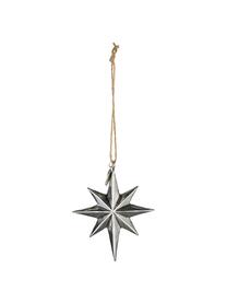 Ručně vyrobené ozdoba na stromeček Serafina Star, 2 ks, Stříbrná, Š 7 cm, V 8 cm