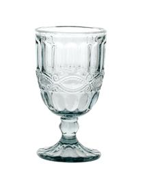 Verre à vin avec embossage décoratif Solange, 6 pièces, Verre, Transparent, Ø 8 x haut. 15 cm, 350 ml