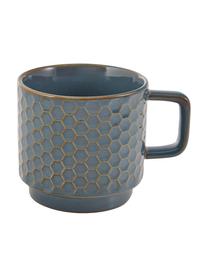 Grande tasse à thé Lara, 4 élém., Bleu-gris, brun