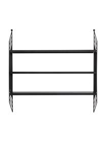 Estante de pared de metal Willie, Metal recubierto, Negro, An 61 x Al 61 cm