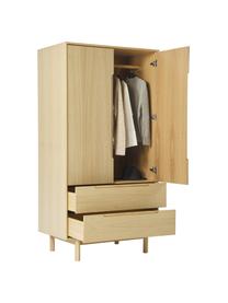 Šatní skříň z dubové dýhy Cassy, Světlé dřevo, Š 100 cm, V 195 cm