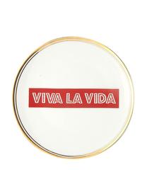 Assiette à dessert en porcelaine avec bord doré Viva La Vida, Porcelaine, Viva La Vida, Ø 17 cm