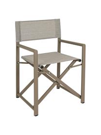 Silla plegable para exterior Taylor, Asiento: plástico (610 g/m²), Estructura: aluminio con pintura en p, Gris, marrón café, plateado, An 48 x F 56 cm