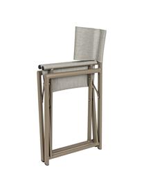 Silla plegable para exterior Taylor, Asiento: plástico (610 g/m²), Estructura: aluminio con pintura en p, Gris, marrón café, plateado, An 48 x F 56 cm